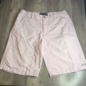 Oakley Men's Soft Pink Flat Front Shorts